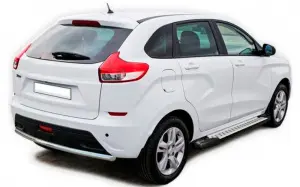 Защита заднего бампера Техно Сфера Труба d 51 мм, нержавейка для Лада XRAY