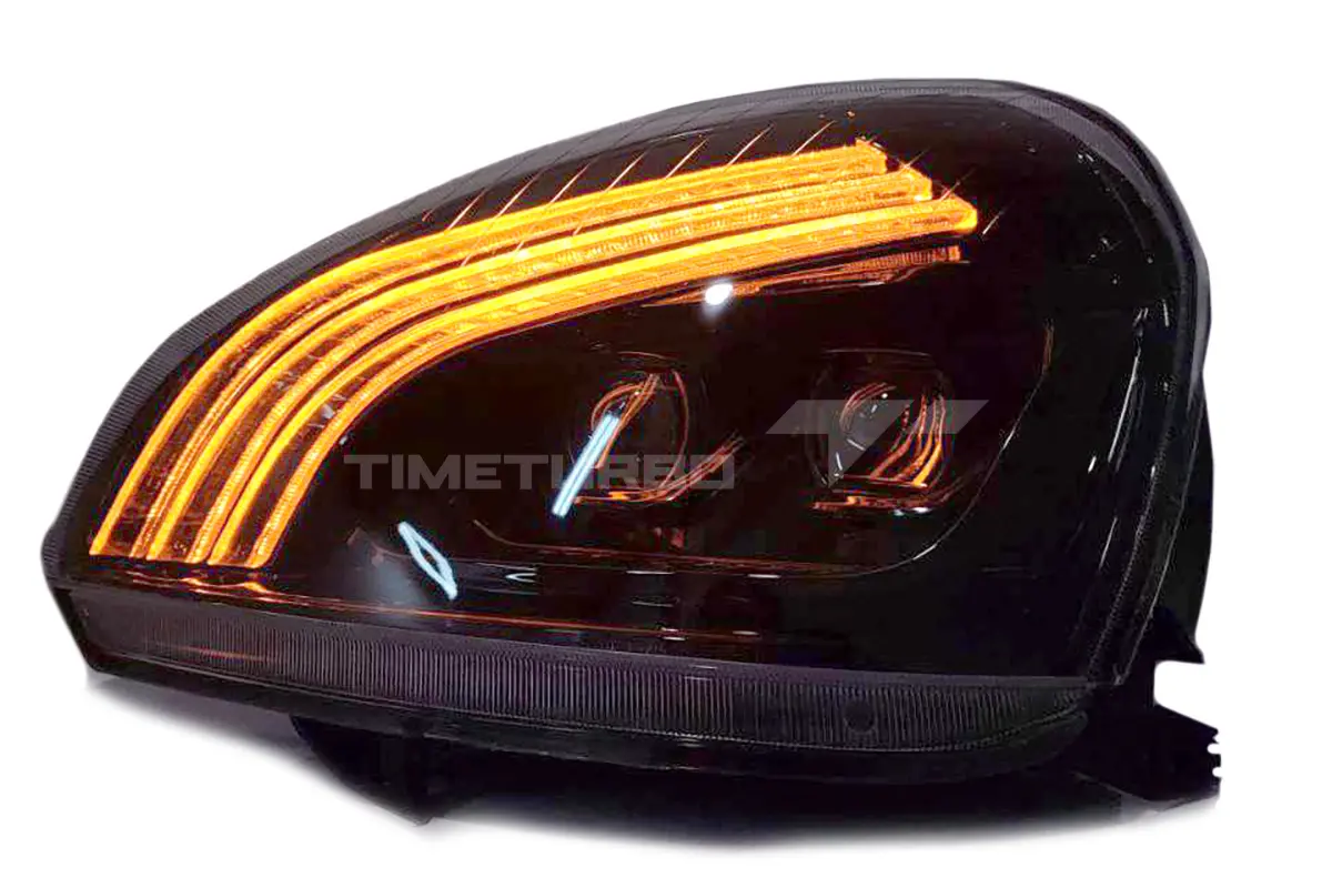 Фары в стиле Mercedes с 2-мя Bi LED линзами для Лада Приора