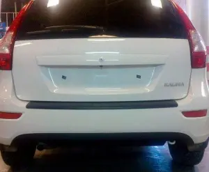 Защитная накладка на задний бампер для Лада Калина 2 хэтчбек