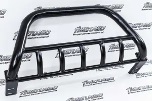 Дуга Техно Сфера Зубатый переднего бампера для Лада Калина Чёрный мат