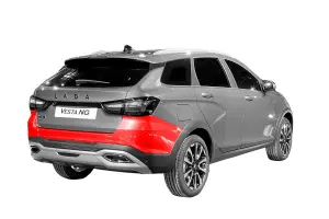 Бампер задний под парктроник 6 отверстий, с кронштейнами для Лада Веста NG Без покраски Бампер задний под парктроник 6 отверстий, с кронштейнами для Лада Веста NG Без покраски