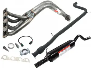 Выпускной комплект 4-2-1 резонатор труба с гофрой STT, 16V для Лада Калина хэтчбек