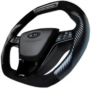 Руль анатомический Ferrum Limited Edition карбоновое вставки из алькантары для Лада Ларгус FL, Веста, XRAY Чёрная нить, Чёрный глянец Руль анатомический Ferrum Limited Edition карбоновое вставки из алькантары для Лада Ларгус FL, Веста, XRAY Чёрная нить, Чёрный глянец