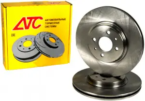 Тормозные диски АТС STANDART R15 передние вентилируемые для Лада Калина 2, Гранта Спорт Тормозные диски АТС STANDART R15 передние вентилируемые для Лада Калина 2, Гранта Спорт