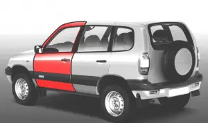 Дверь передняя АвтоВАЗ левая старого образца для Шевроле Нива до 2009 г.в. Дверь передняя АвтоВАЗ левая старого образца для Шевроле Нива до 2009 г.в.