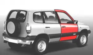 Дверь передняя АвтоВАЗ правая старого образца для Шевроле Нива до 2009 г.в. Дверь передняя АвтоВАЗ правая старого образца для Шевроле Нива до 2009 г.в.