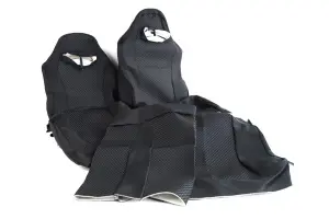 Обивка не чехлы на сиденья Recaro Ультра чёрная для ВАЗ 2108-21099, 2113-2115, Лада Нива 4х4 5-ти дверная