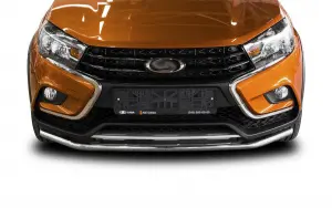 Защита переда Техно Сфера Труба d51 мм, нержавейка для Лада Веста Cross, Веста SW Cross