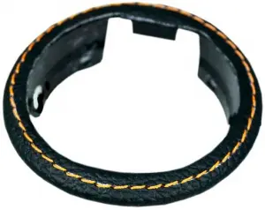 Облицовка сопла воздуховода КожДизайнАвто, экокожа для Лада Калина 2, Гранта, Датсун mi-DO, on-DO Чёрная нить