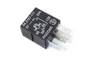 Реле 64 включения вентилятора 4-х контактное, 20 А, 12 В, Т-образное для Лада Калина, Лада Приора