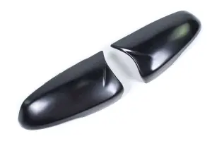 Распродажа Накладки на зеркала старого образца, в стиле BMW бетмены для Лада Веста В цвет, Пантера черная база, 672