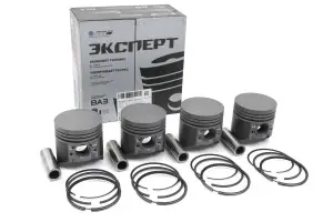 Поршни МоторДеталь ЭКСПЕРТ 2101 в сборе с пальцами и кольцами для ВАЗ 2101-2107