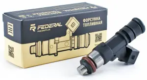Форсунка топливная Federal Reserve для ВАЗ 2110-2112, 2113-2115, Лада Калина, Нива 4х4, Шевроле Нива с 8-ми клапанным двигателем Форсунка топливная Federal Reserve для ВАЗ 2110-2112, 2113-2115, Лада Калина, Нива 4х4, Шевроле Нива с 8-ми клапанным двигателем
