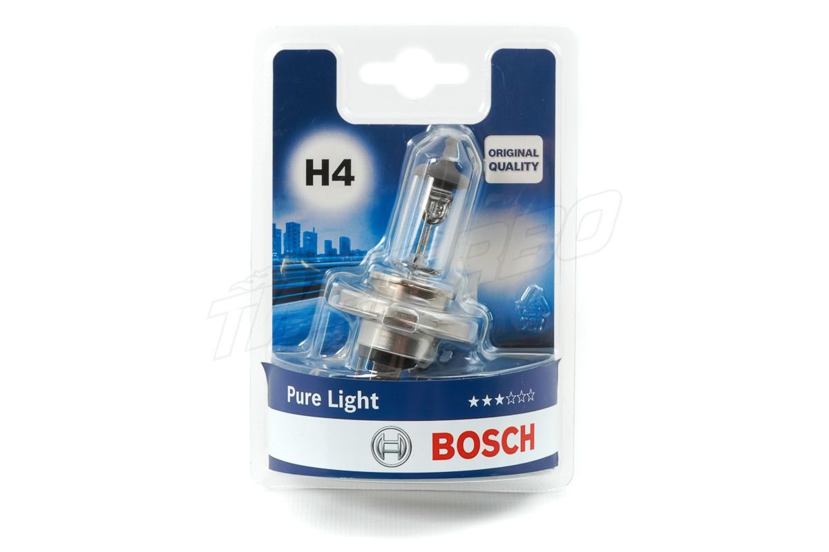Автолампа H4 "BOSCH" PURE LIGHT (SB) (60/55W)