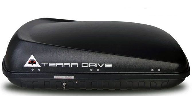 Автобокс багажник на крышу Terra Drive 420 черный