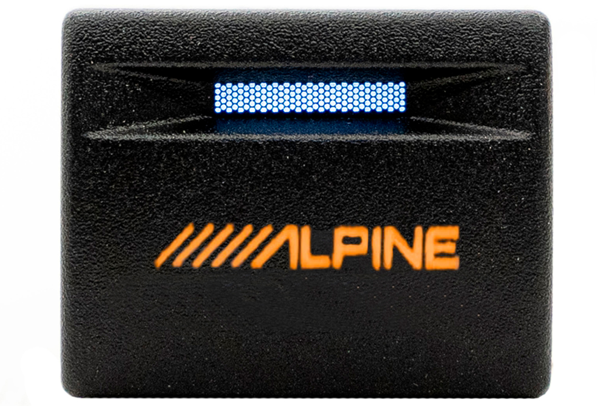 Кнопка пересвеченная ALPINE с индикацией для Лада Калина 2, Гранта, Гранта FL, Приора, Приора 2, Нива 4x4, Нива Legend