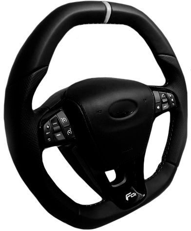 Анатомическое рулевое колесо (руль) "Ferrum Group" Premium с обогревом для Лада Ларгус FL, Веста, XRAY