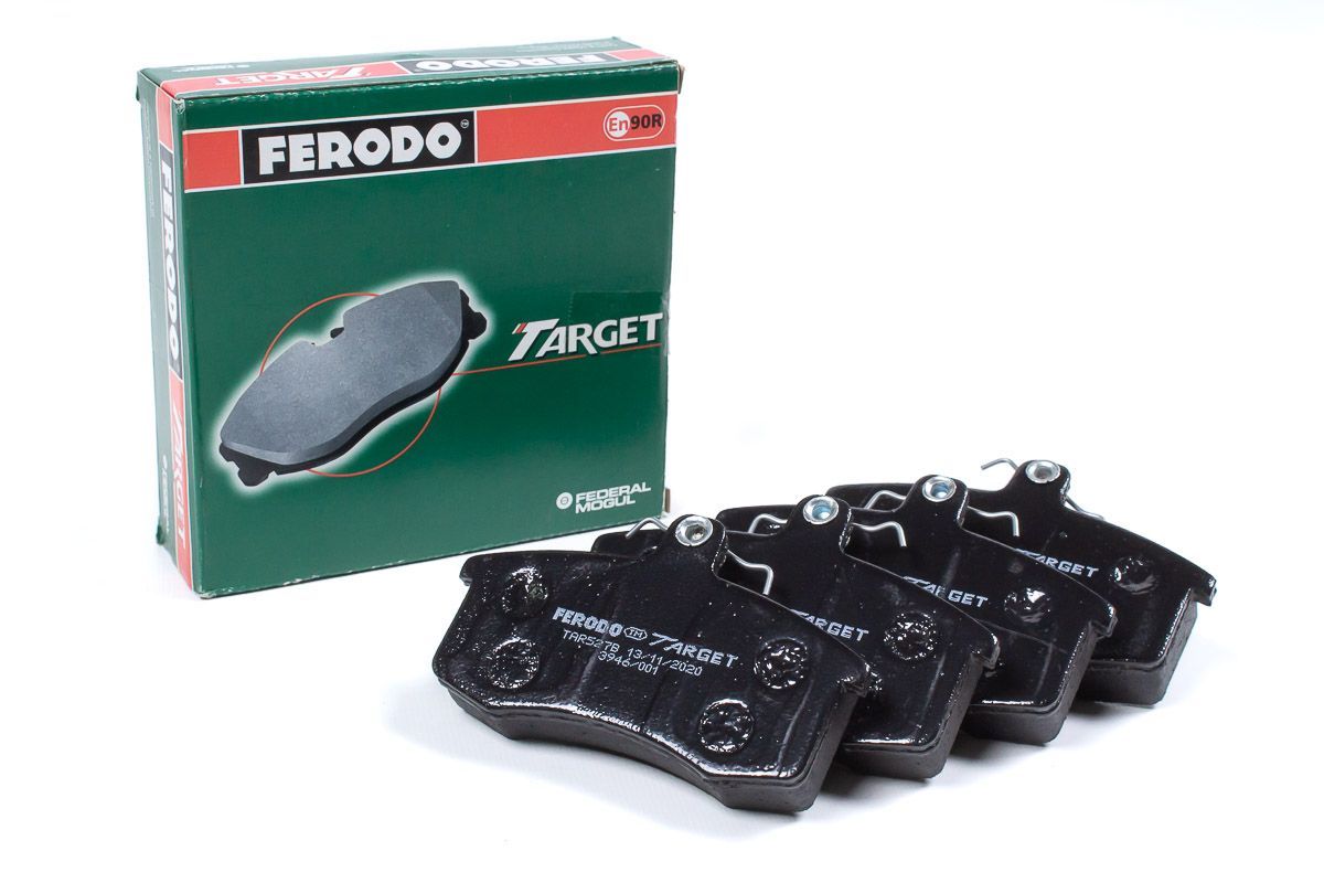 Оригинальные тормозные колодки передние 2108 "FERODO" зеленые