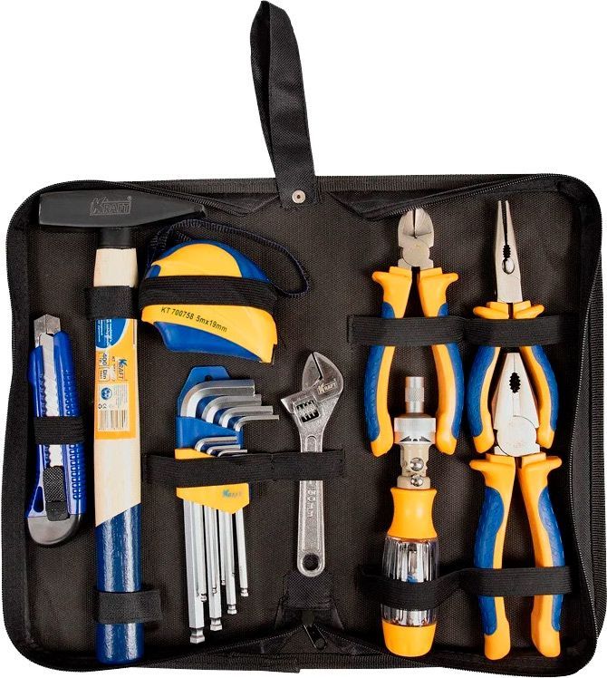Набор инструментов "Kraft" (30 предметов, с сумкой)