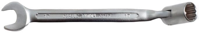 Ключ рожковый с карданной головкой "СЕРВИС КЛЮЧ" PROFFI удлинённый, 17 мм