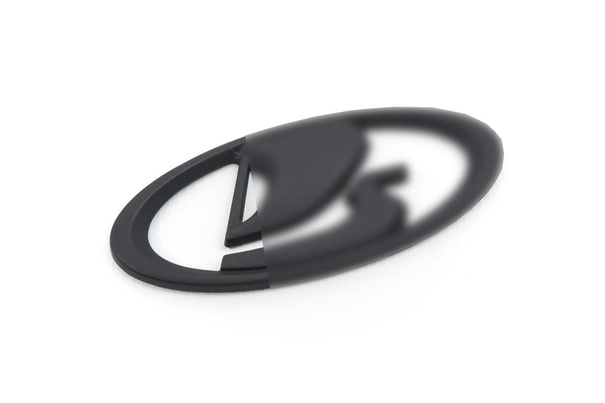 Шильдик нового образца "Парус" на руль (черный мат) для Лада Приора 2, Калина 2, Гранта, Гранта FL