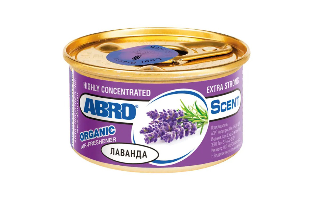 Ароматизатор "ABRO" Organic консерва Лаванда (Lavender)