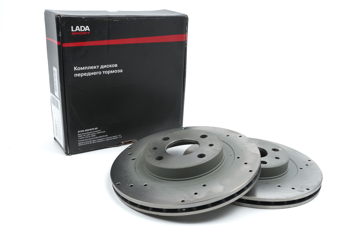 Тормозные диски передние R13 "LADA-SPORT" Вентилируемый, перфорированный комплект