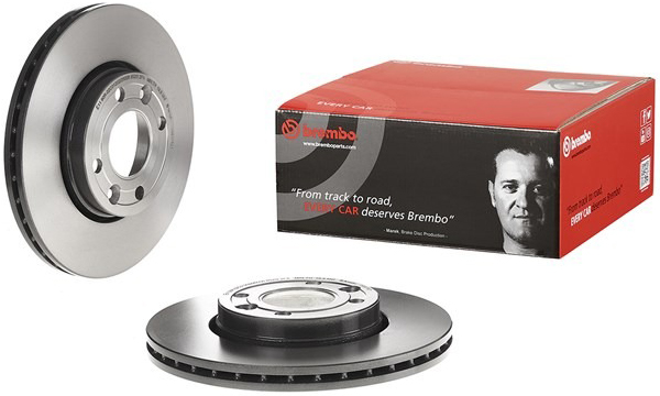 Тормозные диски "BREMBO" UV Coated (УФ-покрытие, вентилируемые, 259х20,6 мм) для Лада Ларгус, Веста, XRAY