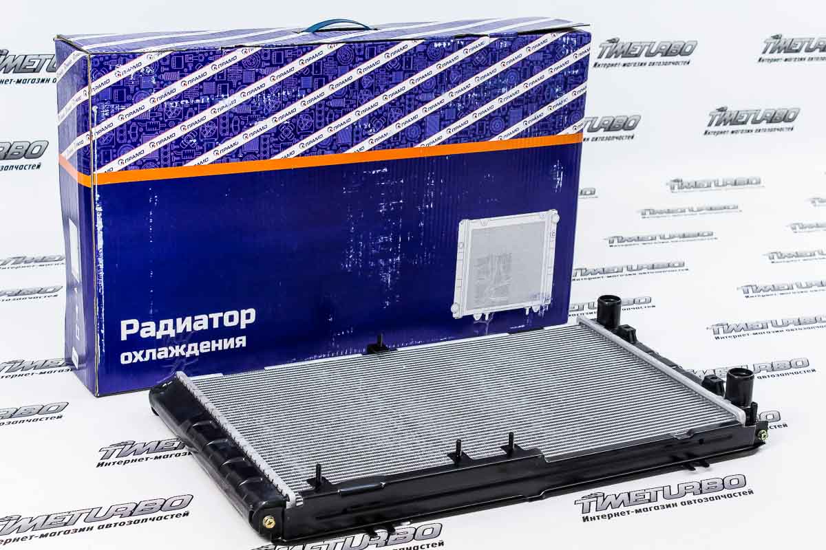 Радиатор охлаждения двигателя "ПРАМО" для Лада Калина (с кондиционером Panasonic)