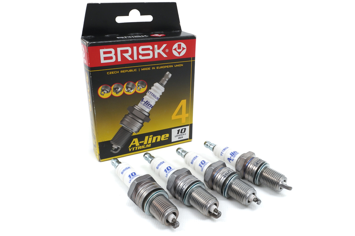 Свечи зажигания "BRISK" A-line №10 для ВАЗ (2108-21099, 2110-2112, 2113-2115), Лада (Калина, Калина 2, Гранта, Приора, Приора 2), Датсун (mi-DO, on-DO), Шевроле Нива (8-ми клапанный двигатель)