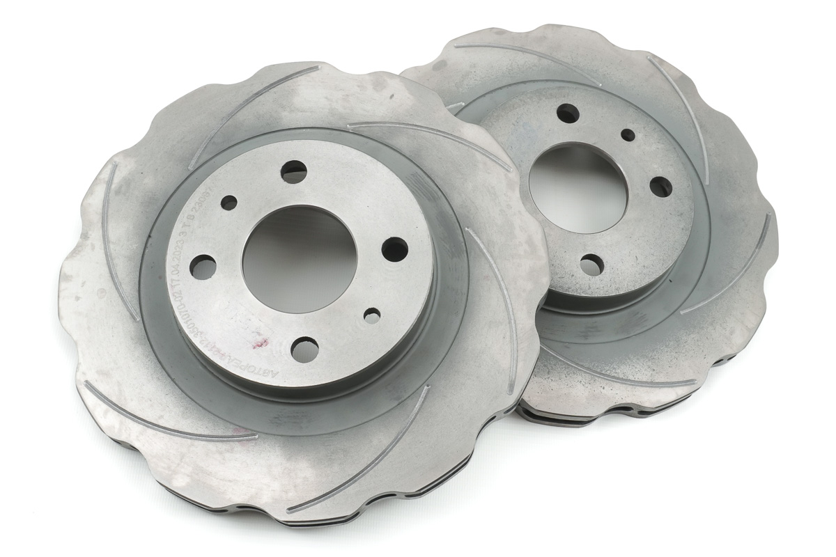 Тормозные диски в стиле Audi RS (R14, вентилируемые, проточки) для ВАЗ 2110-2112, Лада (Калина, Калина 2, Приора, Приора 2, Гранта, Гранта FL), Датсун (on-Do, mi-Do )