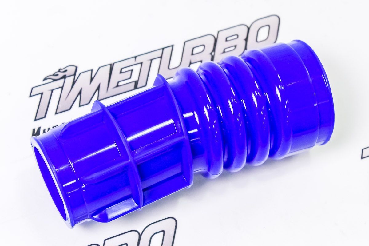 Патрубок фильтра воздушного к дросселю (силикон, синий) для ВАЗ 2107