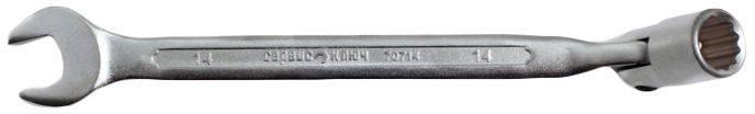 Ключ рожковый с карданной головкой "СЕРВИС КЛЮЧ" PROFFI удлинённый, 14 мм