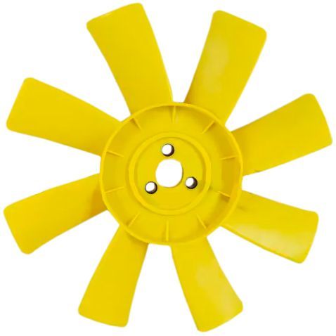 Крыльчатка вентилятора радиатора (8-ми лопастная, желтая) для ВАЗ 2103, 2104, 2105, 2106, 2107, 2108-21099, 2110-2112