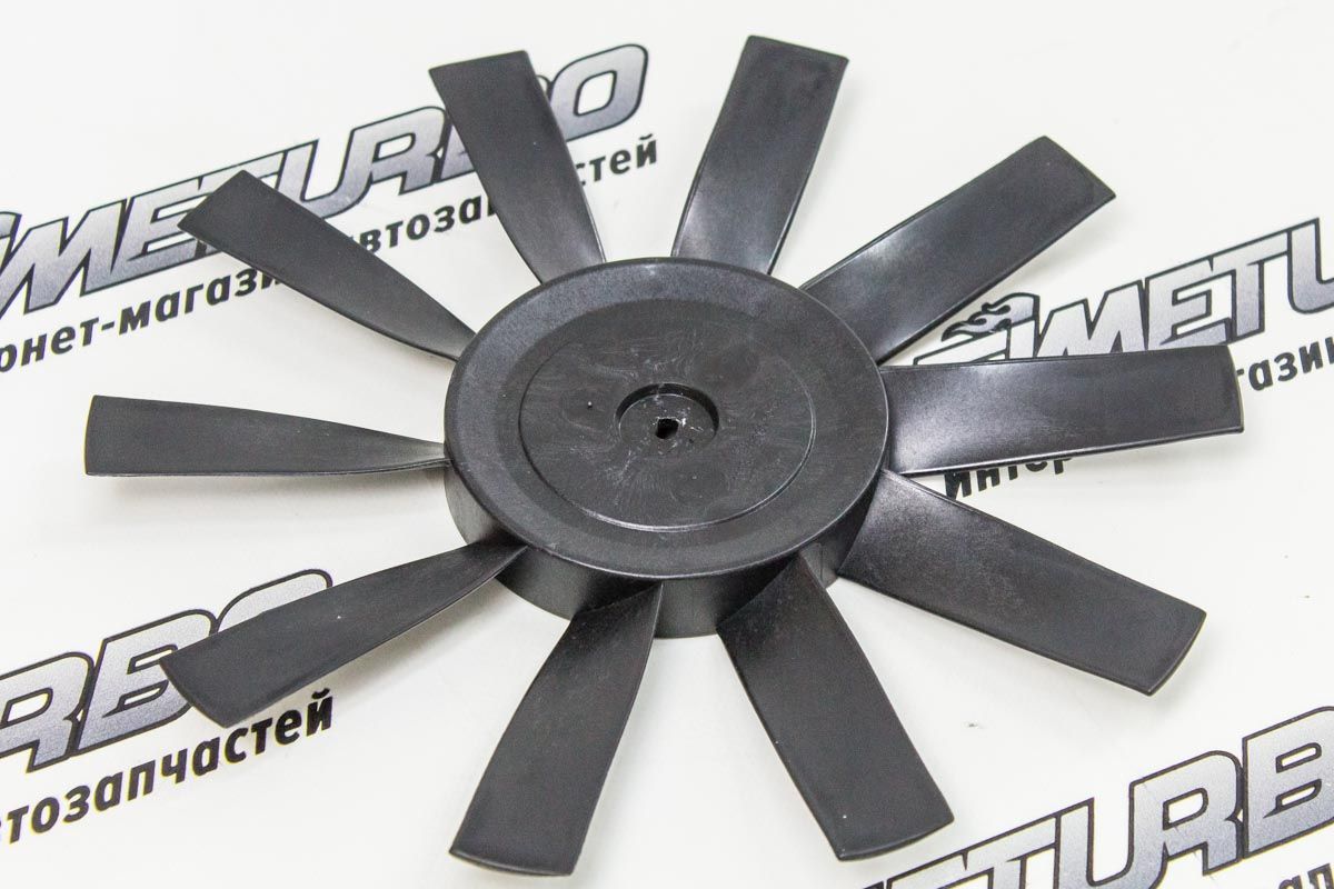Крыльчатка электровентилятора кондиционера (10-ти лопастная, черная) для Лада Калина, Калина 2, Приора (с кондиционером Panasonic)