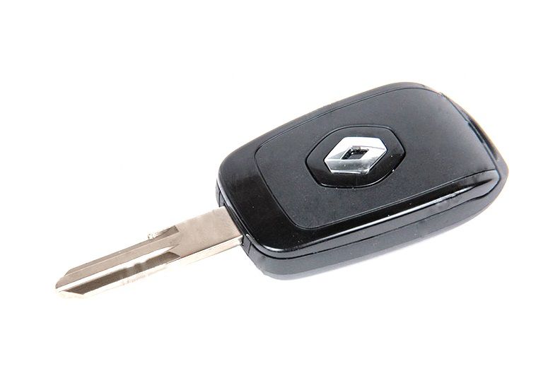 Ключ замка зажигания Renault HITAG 3 PCF 7939 с чипом, без кнопок (хром)