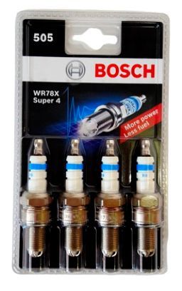 Свечи зажигания BOSCH WR78X (0 242 232 505) для ВАЗ 2110-2112, Лада (Калина, Калина 2, Гранта, Гранта FL, Нива 4х4) (8 клапанный двигатель)