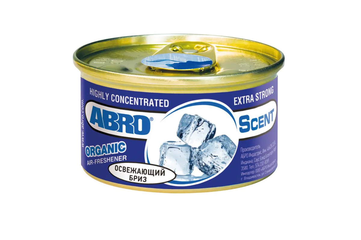 Ароматизатор "ABRO" Organic консерва Освежающий Бриз (Refreshing Breeze)
