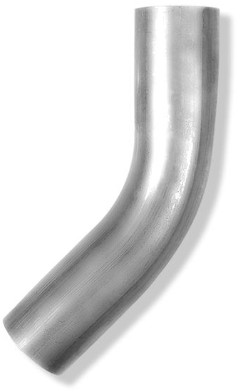 Изгиб трубы глушителя "CBD" нержавеющий (труба d55 мм, угол 45грд, длина 220 мм)