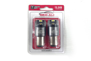 Светодиодные лампы SEM-ALI 1157 Т20 W21/5W с обманкой для Лада Калина 2, Гранта, Веста