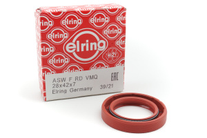 Сальник коленвала Elring передний, маленький 28х42х7 мм для ВАЗ 2108-21099, 2113-2115
