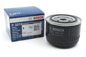 Фильтр масляный BOSCH 0 451 103 274 для ВАЗ 2101-2107, 2108-21099, 2110-2112, 2113-2115, Лада Нива 4х4, Калина, Калина 2, Гранта, Гранта FL, Приора, Приора 2, Ока, Веста, XRAY, Шевроле Нива