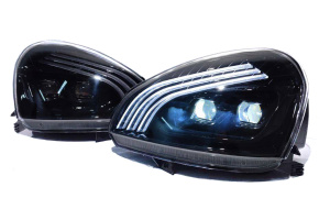 Фары в стиле Mercedes с 2-мя Bi LED линзами для Лада Приора