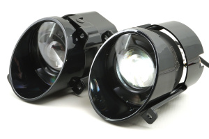 Противотуманные LED фары светодиодные ПТФ с линзой для Лада Калина, Калина 2, Гранта, Ларгус, Датсун on-DO, mi-DO