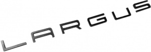 Шильдик Largus в стиле Porsche черный для Лада Ларгус