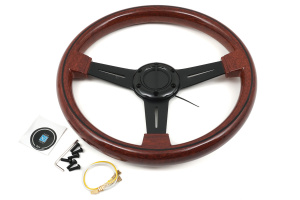 Руль PLASTWOOD NARDI в стиле Muscle Car с черным металлическим каркасом прорезь для ВАЗ 2101-2107, 2108-21099, 2113-2115, Лада Калина, Приора, Нива 4x4, Шевроле Нива до 2006 г. в.