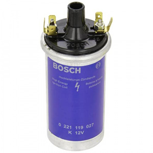Катушка зажигания BOSCH 0 221 119 027 для ВАЗ 2101-2107, Лада Нива 4х4 карбюраторный двигатель