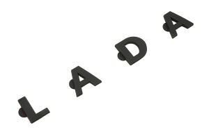 Шильдик LADA нового образца, черный бархат
