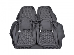 Обивка не чехлы сидений Recaro ткань с алькантарой, Куб для ВАЗ 2108-21099, 2113-2115, Лада Нива 4х4 5-ти дверная