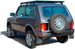 Кронштейн Техно Сфера запасного колеса с доводчиком для Лада Нива 4x4 Урбан Чёрный мат
